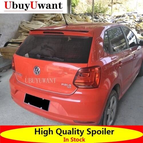 UbuyUwant Glossy Black Car Lip Wing Spoiler For VW Polo 2011 2012 2013 2014 2015 2016 ABS Rear Trunk Spoiler Tail Wings