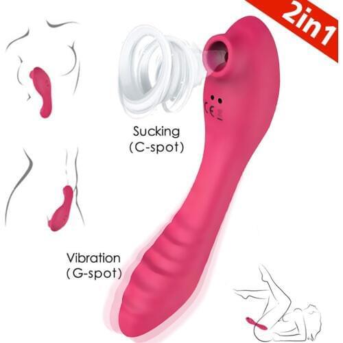 Sucker Vibrator For Women G Spot Stimulator Double Motor Nipple Pussy Lick Stimulator Oral Sucking Vibrator Sex Toys For Women