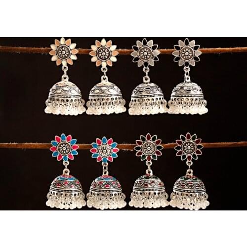 Gypsy Bell Dangle Earrings For Women Jewelry Pearl Vintage Earring Indian Jhumka 2021 Trend Pierce Ear Rings For Girl Pendientes