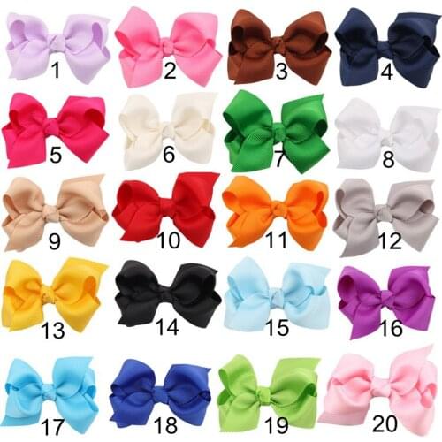 Yundfly 3" 10pcs Ribbon Bows For Girls Headbands Hair Clips Hairpin Chidlren Women DIY Hair Accessories