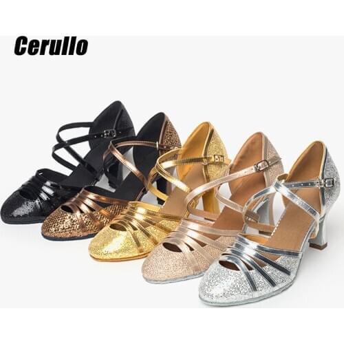 Womens new modern dance shoes soft bottom comfortable dance practice shoes national standard Latin dancing shoes A299