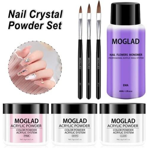 1 Set Nail Acrylic Powder Delicate Texture Multi-use Professional Nails Art Extension Manicure Set for Nail Salon