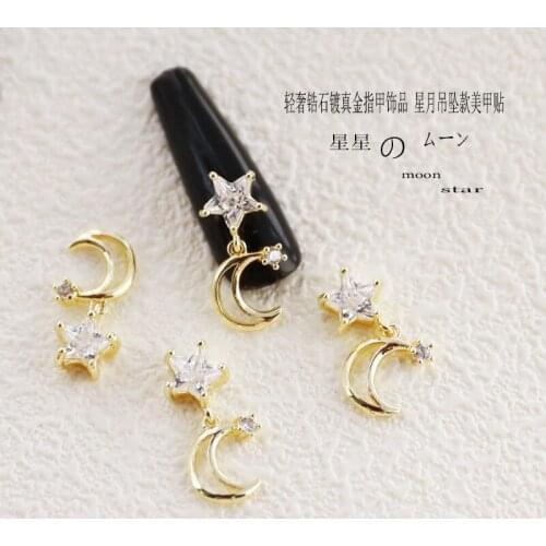 1pcs/bag Korea 3D Nail Art Accessories Alloy Luxury Zircon Kawaii Star Nail Parts Glitter Rhinestone Decorations Nail Supplies
