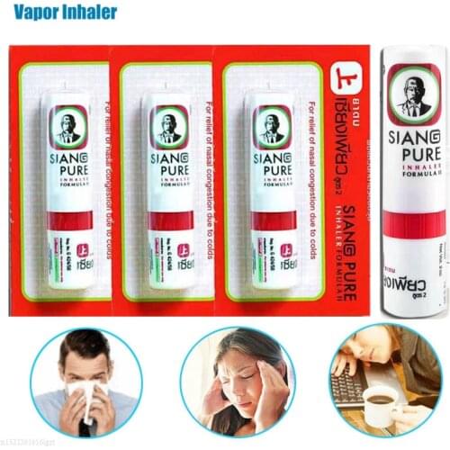 1pc Thailand Nasal Inhaler Poy sian Mark 2 Herbal Nasal Inhaler Poy Sian Stick Mint Cylinder Oil Brancing Breezy Asthma