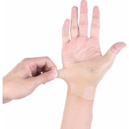 1PC Waterproof Silicone Brace Soft Pain Relief Magnetic Thumb Support Elastic Corrector Therapy Hand Wrist Massage Glove New