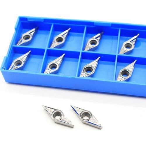 10 PCS lathe tools VCGT110302 AK H01 Aluminum Insert VCGT 110302 Lathe Cutting Tools Aluminum Copper Processing Carbide Inserts