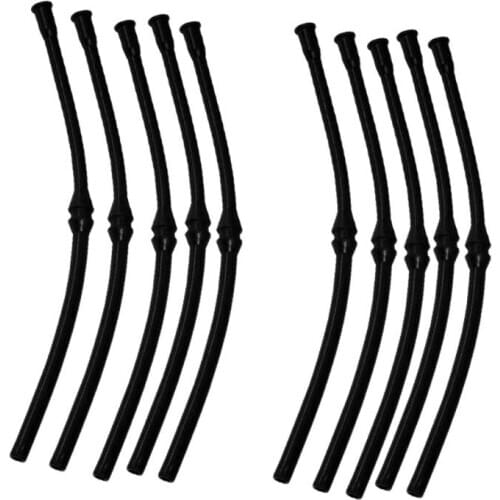 10X Black Fuel Hose Pipe For Chinese Chainsaw 4500 5200 5800 45cc 52cc 58cc MT-9999 Plastic Fuel Hoses Pipes 10pcs/set Tool Part