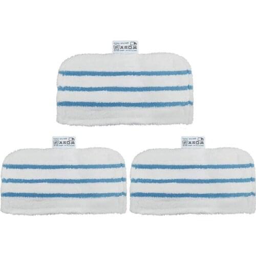 3 Pack Washable Pads Replacement for Black Steam Mop Compatible 1600 Series, HSMC1300FX HSMC1321 HSMC1361SGP