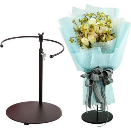 5pcs Metal Flower Bride Bouquet Stand Iron Telescopic Bouquet Holder Florist Flower Display Wedding Church Party Decoration SN