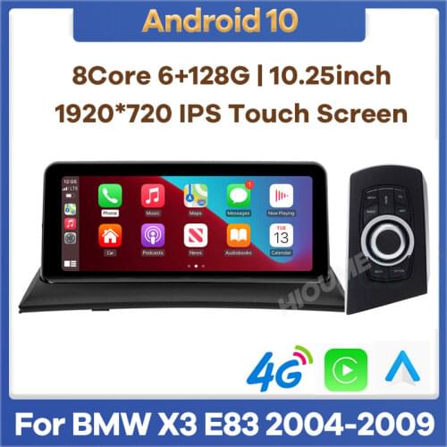 10.25" 8Core CPU 8G RAM Android 10 Car Multimedia Player GPS Navigation for BMW X3 E83 2004-2009 Auto Radio Stereo CarPlay Audio