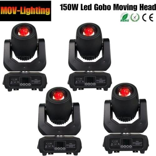 Free Shipping 4pcs/lot Gobos 150W LED Zoom Moving Head Light DMX512 Professional Stage Light