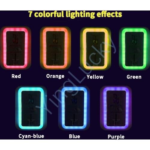 Free shipping multi Coin Acceptor Colorful LED decorative frame for Arcade game machines water machine Coin selector