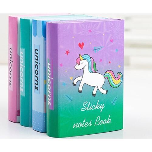 Cute Cartoon Unicorn Party Memo Pad 6 Folding N Times Sticky Paper Notes Memo Notepad Bookmark Writing Pads Gift Stationery