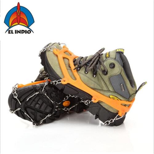 EL INDIO Ice Gripper Outdoor Crampons Antiskid Shoe Covers Climbing Claw Hiking AT8601