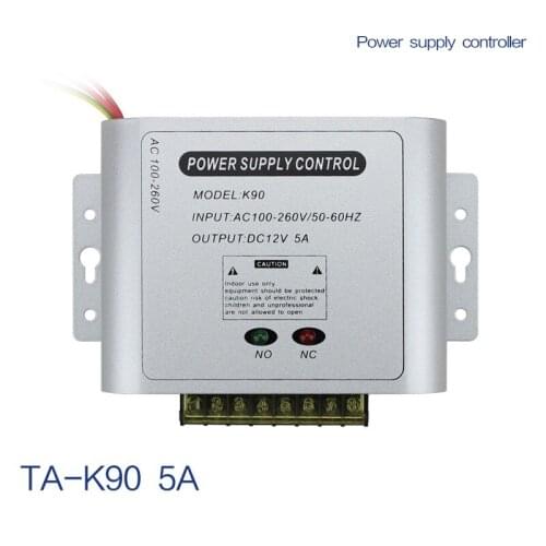 K90 Superior Quality DC 12V New Door Access Control System Switch Power Supply Adaptor 5A / AC Strong Anti-interference 110~240V