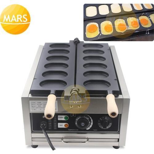 Commercial Appliances Kroean Egg Bread Maker Electric 6 Molds Gyeran Bbang Egg Cake Waffle Machine Snack Breadfast Iron Pan