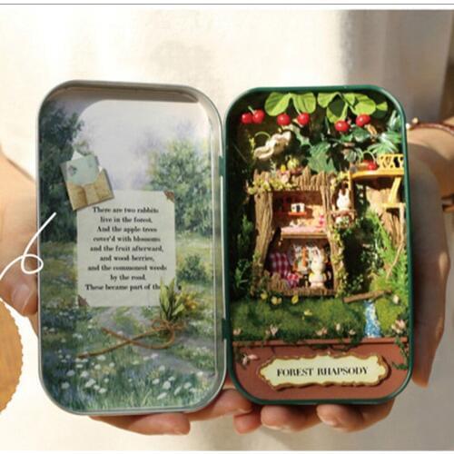 Box Theatre Forest rhapsody Doll House 3D Mini DIY Miniature Wooden Puzzle Dollhouse Furniture Decoration Toy for Birthday Gift