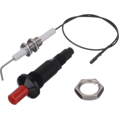 Mayitr Cable Push Button Igniter W/ 30cm Universal Piezo Spark Ignition Set Home Kitchen BBQ Accessories