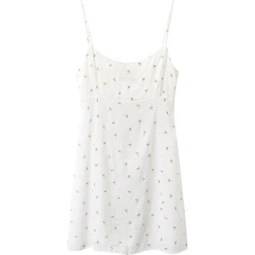 Sweet Women O Neck Sling Dress 2021 Summer Fashion College Style Slim Dress Female Bow Lace Printed Mini Dress