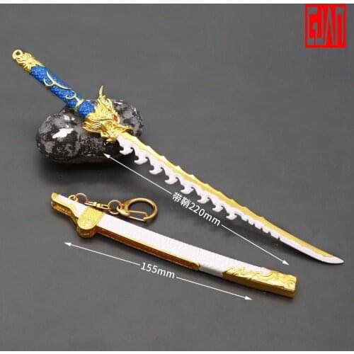 Game Sword Weapon Model Chinese Style Weapon Model Taidao Dragon Arc Weapon Model Full Metal Crafts Pendant Model
