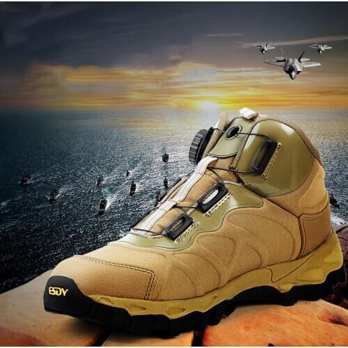 Mens Boots Tactical Military Boots Outdoor Rapid Response BOA System Hunting Safety Comfortable Sports Shoes 2020 Hiking Shoes