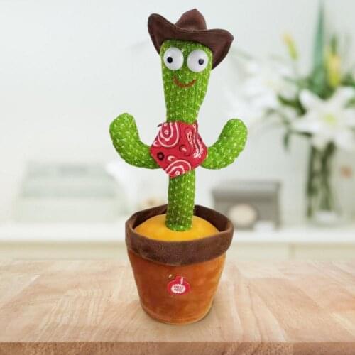 New Cactus Plush Toys Electronic Dancing Singing Cactus Toys Cute Soft Plush Doll Shake Dancing Toy For Children Birthday Gift