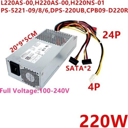 New PSU For Dell SX2300 2800 2840 X270 480G 220W Power Supply L220AS-00 H220AS-00 H220NS-01 PS-5221-09/8/6 DPS-220UB CPB09-D220R