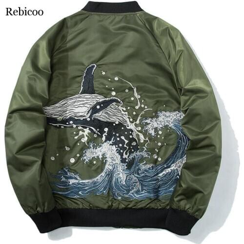 Spring New Style Yokosuka Embroidered MENS Coat Youth Thin Jacket Whale Japanese-style Retro Baseball Uniform