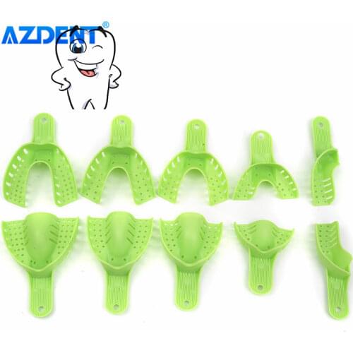 AZDENT 10PCS/Set Meshless Dental Teeth Tray IT0201-IT0210 Plastic Dentistry Tools