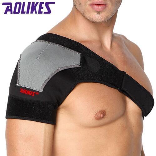 Adjustable Breathable Sport Wear Single Shoulder Belt Exercise Fitness Protector Bandage Strain Protective Gear Pad For Men