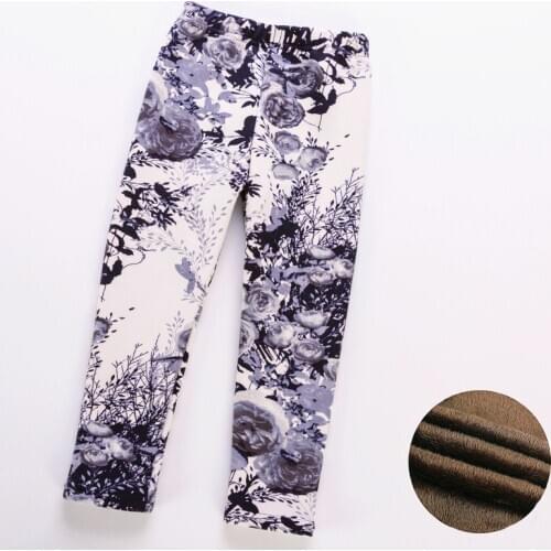 Christmas 2020 New Winter Children Plush Thickening Leggings Warm Pants For Baby Boys Girls Cute Cartoon Trousers 3-10 Years