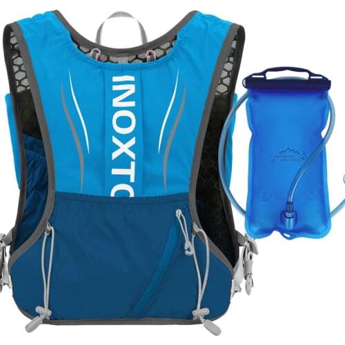 Ultra Vest 5L Hydration Backpack Pack Bag Soft Water Bladder Flask Set For Hiking Trail Running Marathon Race