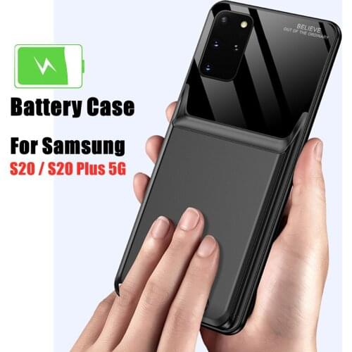 Silicone Power Bank Case For Samsung S20 Plus S20+ Extenal Battery Charging Powerbank Cover For Samsung Galaxy S20 Battery Case
