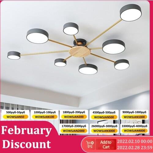 Modern LED Chandelier Nordic Chandelier Macaron Celling Chandeliers Light Ceiling Round Lamp for Livingroom Bedroom