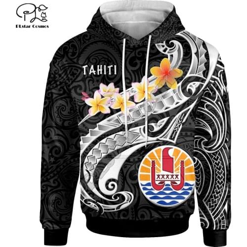NewFashion French Polynesia Art Tahiti Country Flag Tribal Culture Retro Tracksuit 3DPrint Men/Women Autumn Colorful Hoodies B18