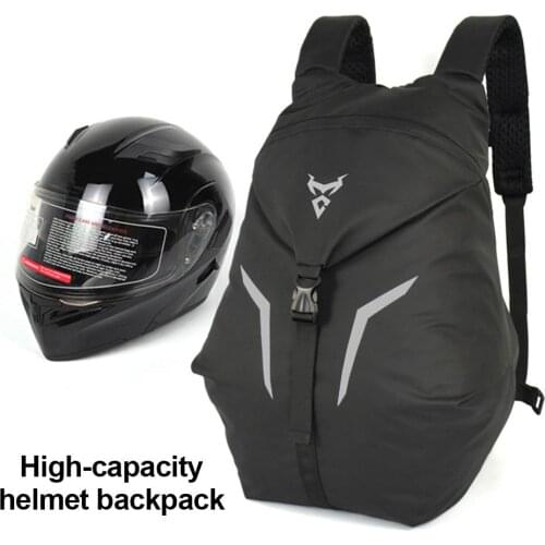 Helmet Bag With Reflective Strip Moto Double Openings Helmet Backpack Oxford Cloth Bride Backpack Motorcycle Storage Bag givi