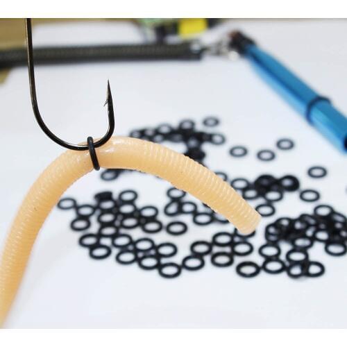 TOPIND Wacky Wrom Rig O-Ring Tool for Senkos Stick Baits w/ 10 orings 15pcs