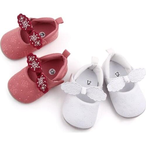 Newborn Baby Girls Shoes PU Leather Buckle First Walkers Big Bow Princess Shoes Party Wedding Baby Girl Shoes Autumn New Style