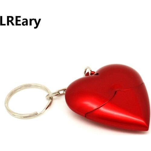 High quality Red Heart USB flash drive pendrive with keychain memory stick lovely pen drive U disk wedding gift