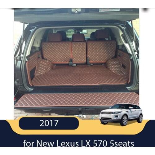 Top quality! Special trunk mats for New Lexus LX 570 5seats 2017 waterproof boot carpets liner for LX570 2016-2013