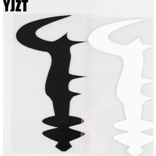 YJZT 5.3CM×15.8CM Personalized Vinyl Decal Sharp Weapon Serrated Cutter Creative Personalized Car Sticker 1C-0110