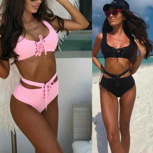 Womens Bikinis Set Bandage Swimwear Push Up Padded Bra Bikini Swimsuits Bathing Suit Costume Womens Swimsuit 2020 New