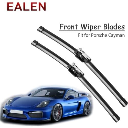 EALEN For Porsche Cayman 987C 981C 2017 2016 2015-2005 Windscreen Wiper Accessories 1Set Rubber Car Front Wiper Blade Kit
