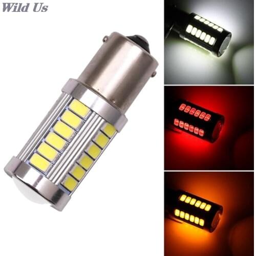 1pc Red/White/Yellow 1156 LED Bright Auto Car Tail Brake Turn Signal Light Reverse Lamp Bulb 33 LED Beads