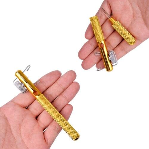 1pcs Full Metal Fishing Hook Knotting Tool & Tie HookLoop Making Device & Hooks Decoupling Remover Carp Fishing Accessories