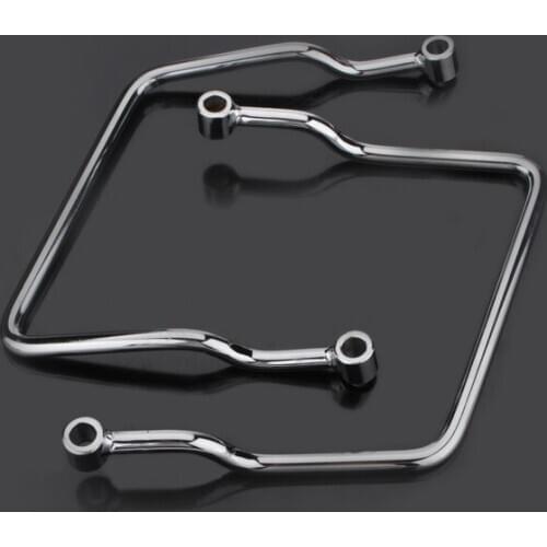 2pcs Motorcycle Saddle Bag Guard Support Bar Bracket for Yamaha Vstar 400 650 Dragstar 400 600 1996-2011