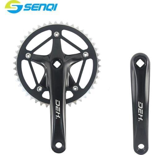 46T*170mm Fixed Gear Aluminum Alloy Crank 6 Colours Single Speed Bike Chainwheel Bicycle Accessories CZY021
