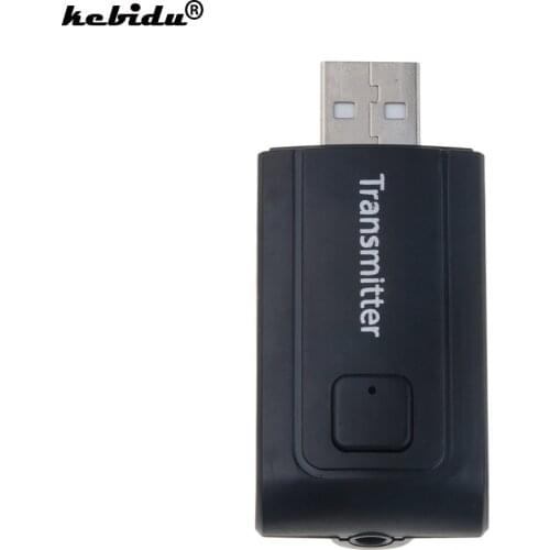 Kebidu Bluetooth Wireless Transmitter 3.5mm Stereo Music Adapter For TV Phone PC Y1X2 Stereo Audio Bluetooth 4.2 Transmitter