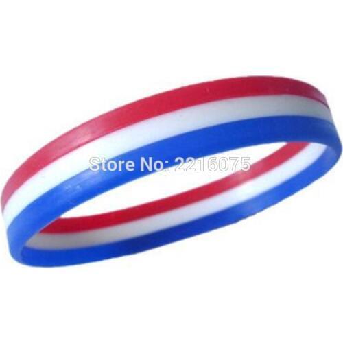1000pcs triband USA sweat silicone wristband rubber bracelets free shipping by DHL express