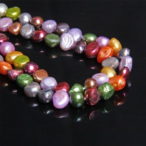 8-9mm Natural Baroque Pearls Multi-color Mixed Freshwater Pearl Potato Irregular Round Rainbow Perle Beads For Jewelry Making 14